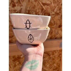 Clayworks Pottery Bowl Set – Set of 2 Handcrafted Ceramic Bowls – Rustic Modern